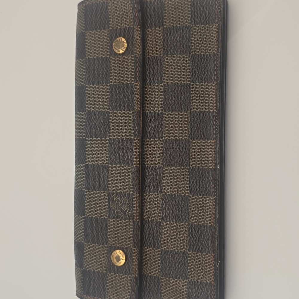 Louis Vuitton Damier Brown Porte Feuille Accordion Long Wallet (VERY GOOD)COA✨️ - Picture 4 of 15